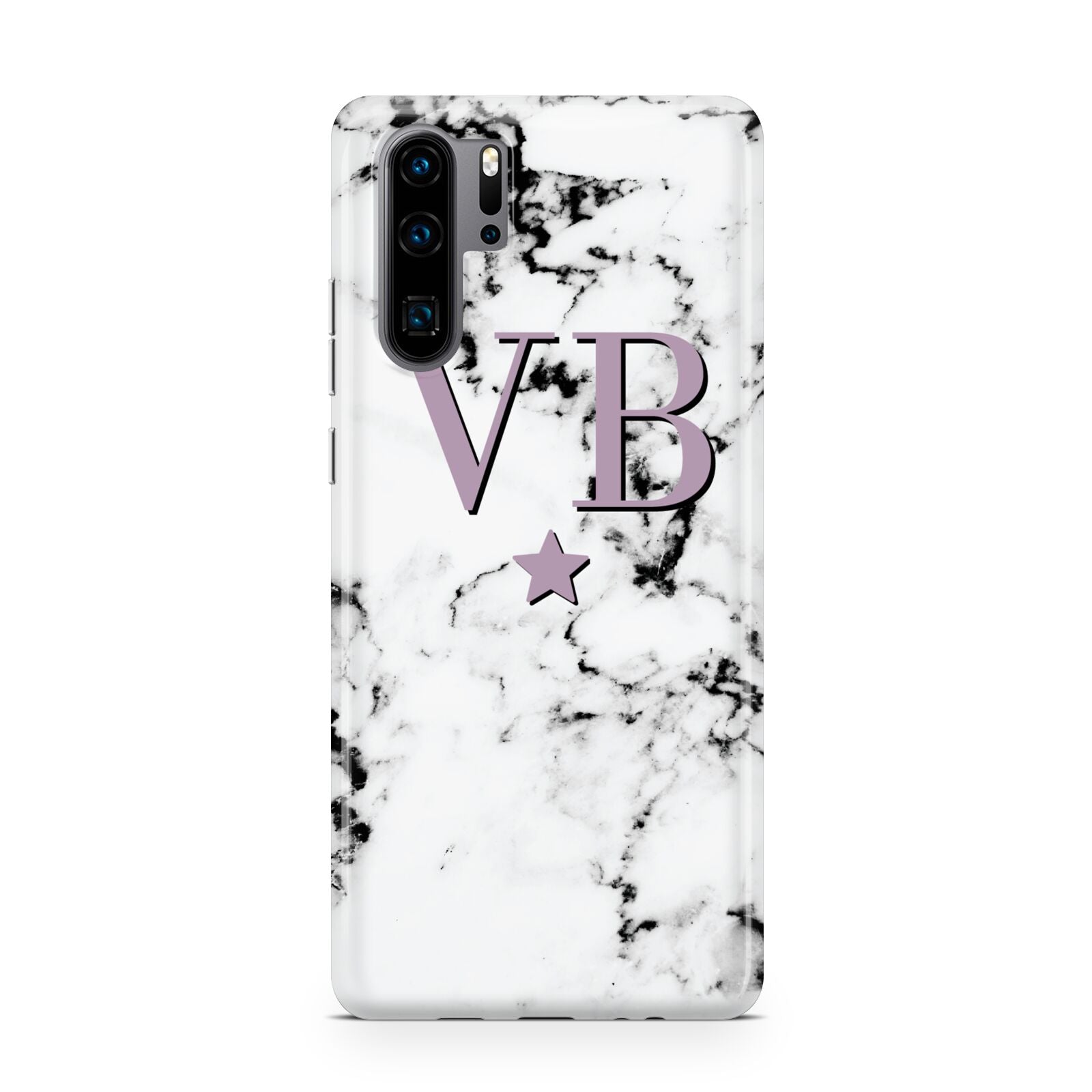 Personalised Star With Monogram Marble Huawei P30 Pro Phone Case