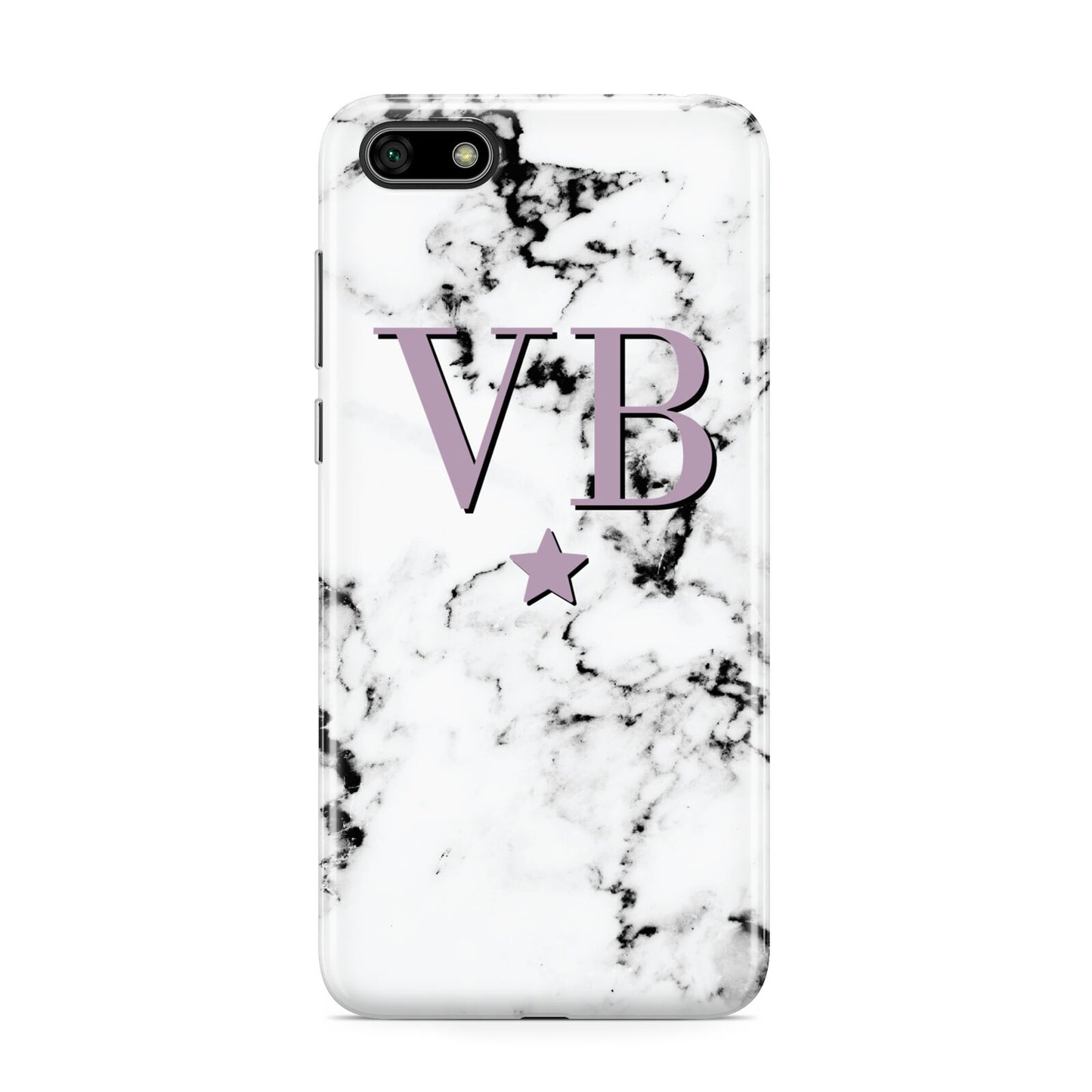 Personalised Star With Monogram Marble Huawei Y5 Prime 2018 Phone Case