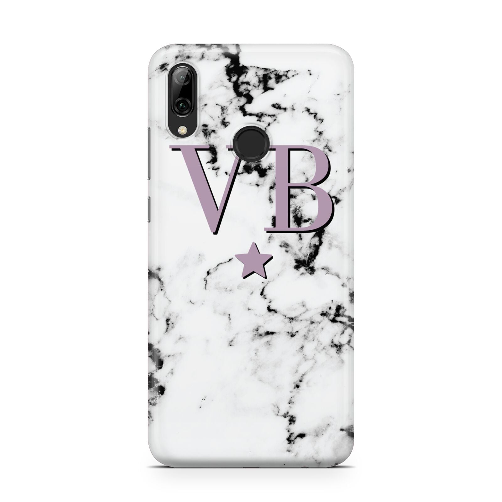 Personalised Star With Monogram Marble Huawei Y7 2019