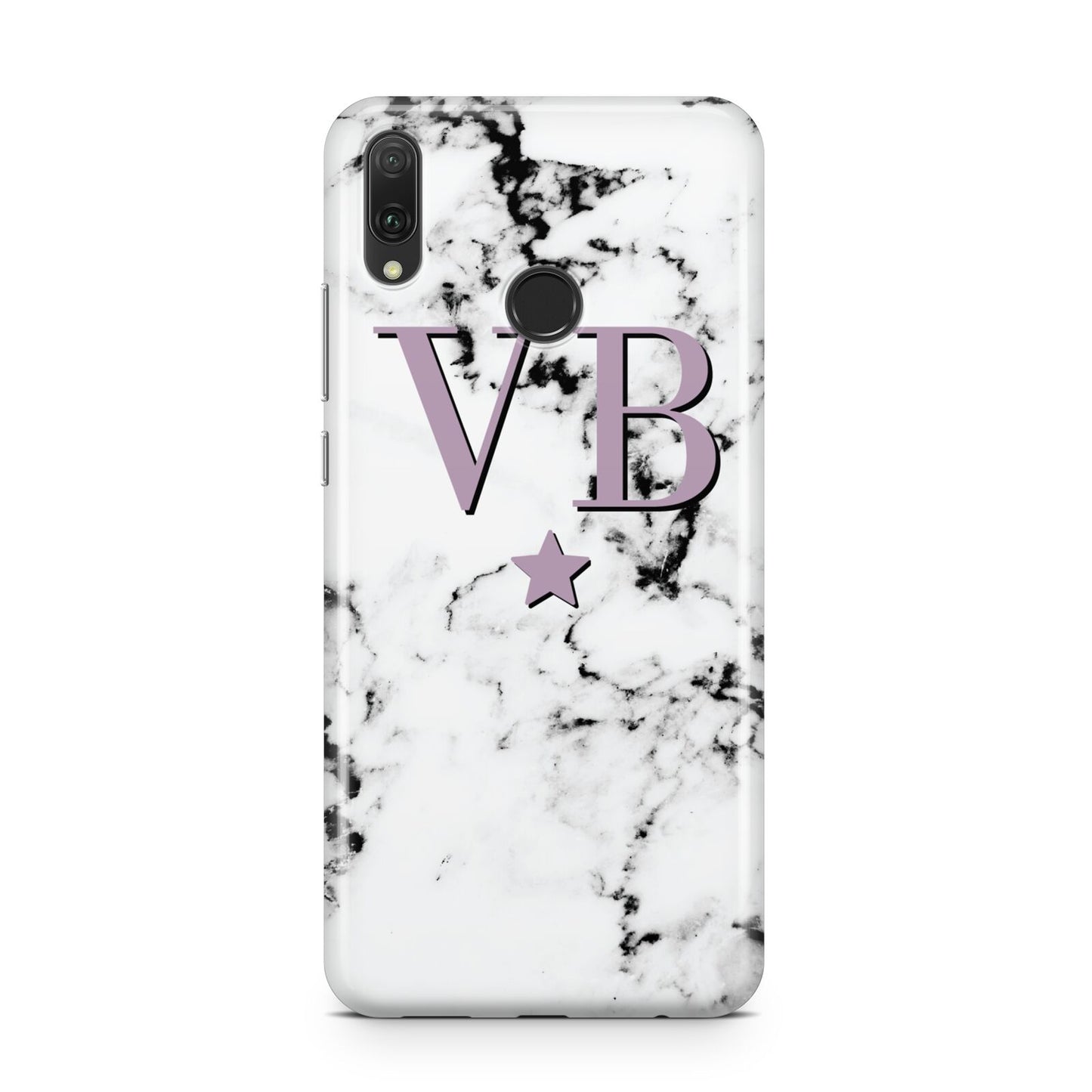 Personalised Star With Monogram Marble Huawei Y9 2019