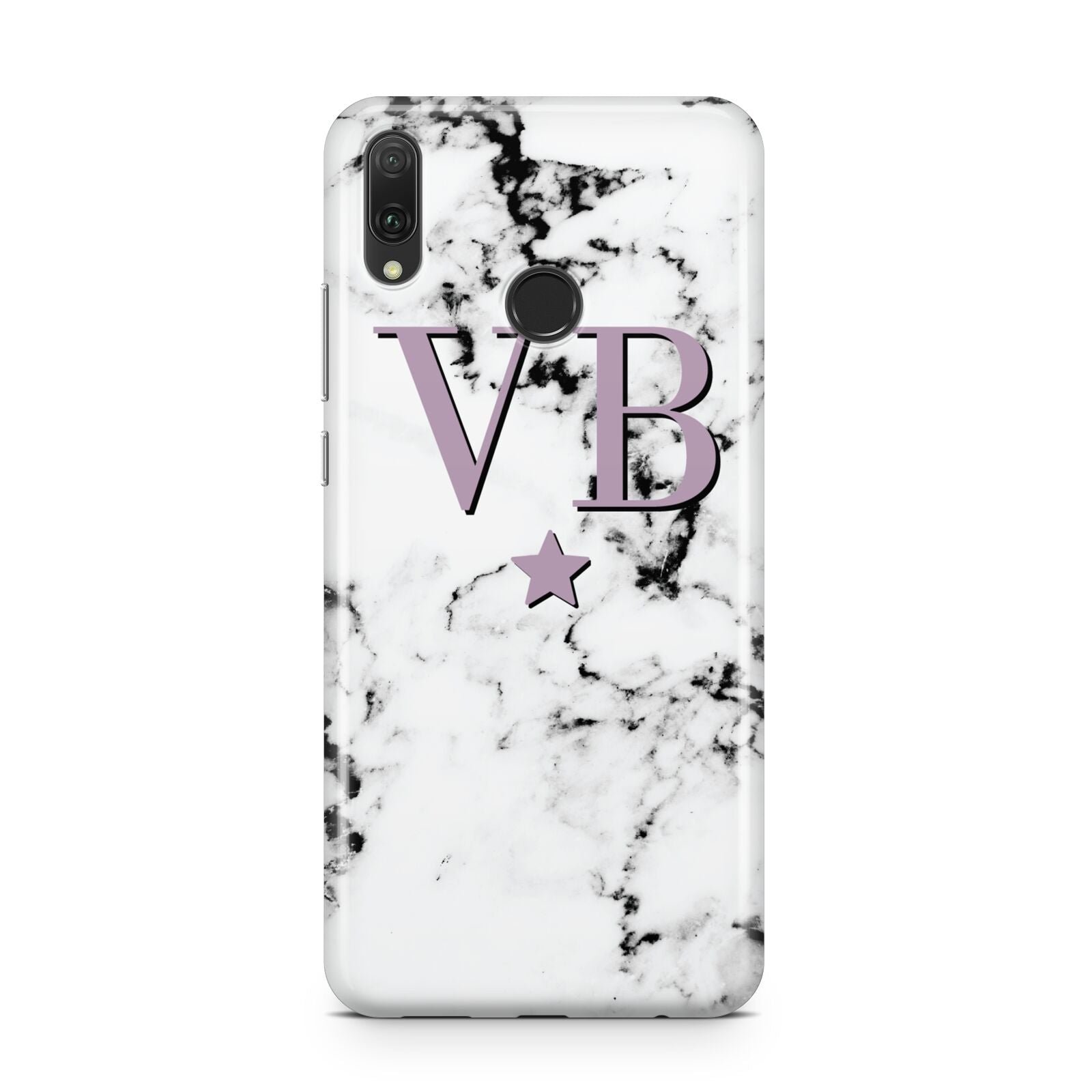 Personalised Star With Monogram Marble Huawei Y9 2019
