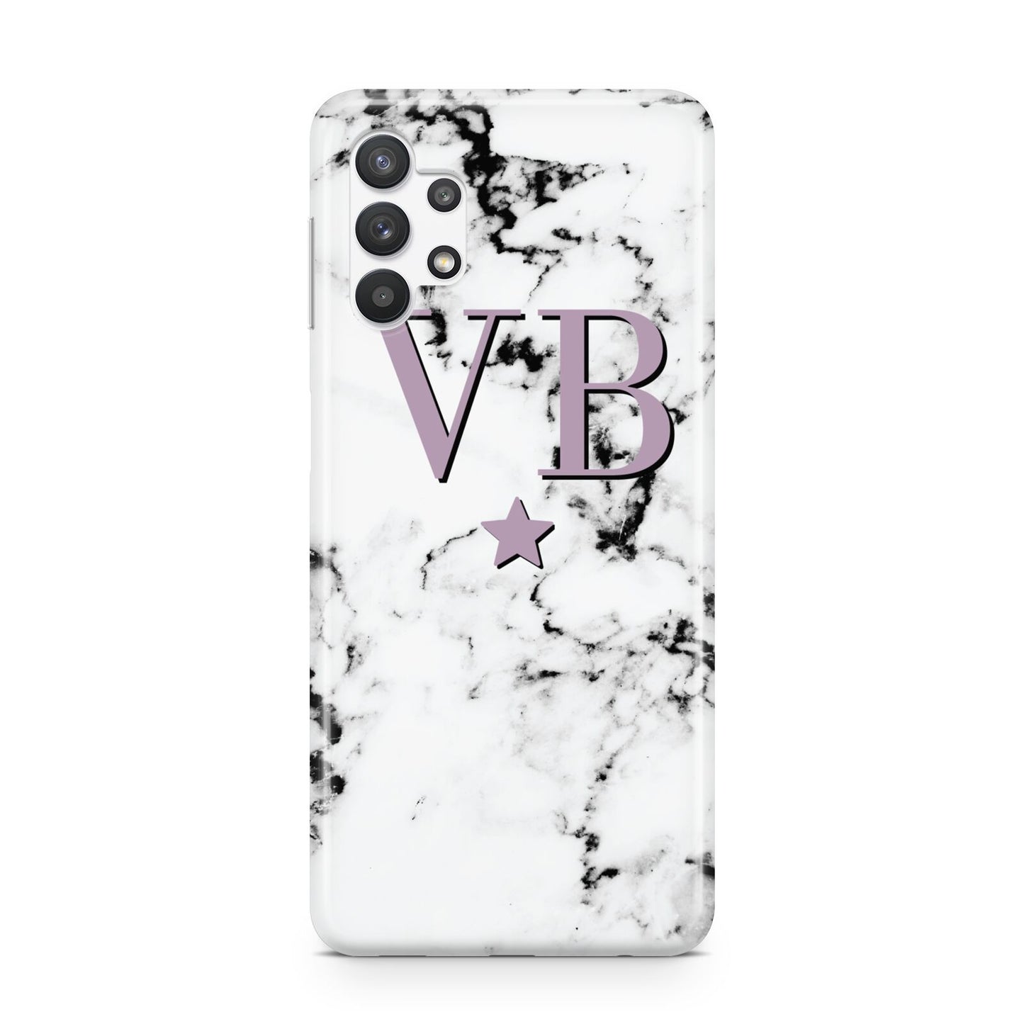 Personalised Star With Monogram Marble Samsung A32 5G Case