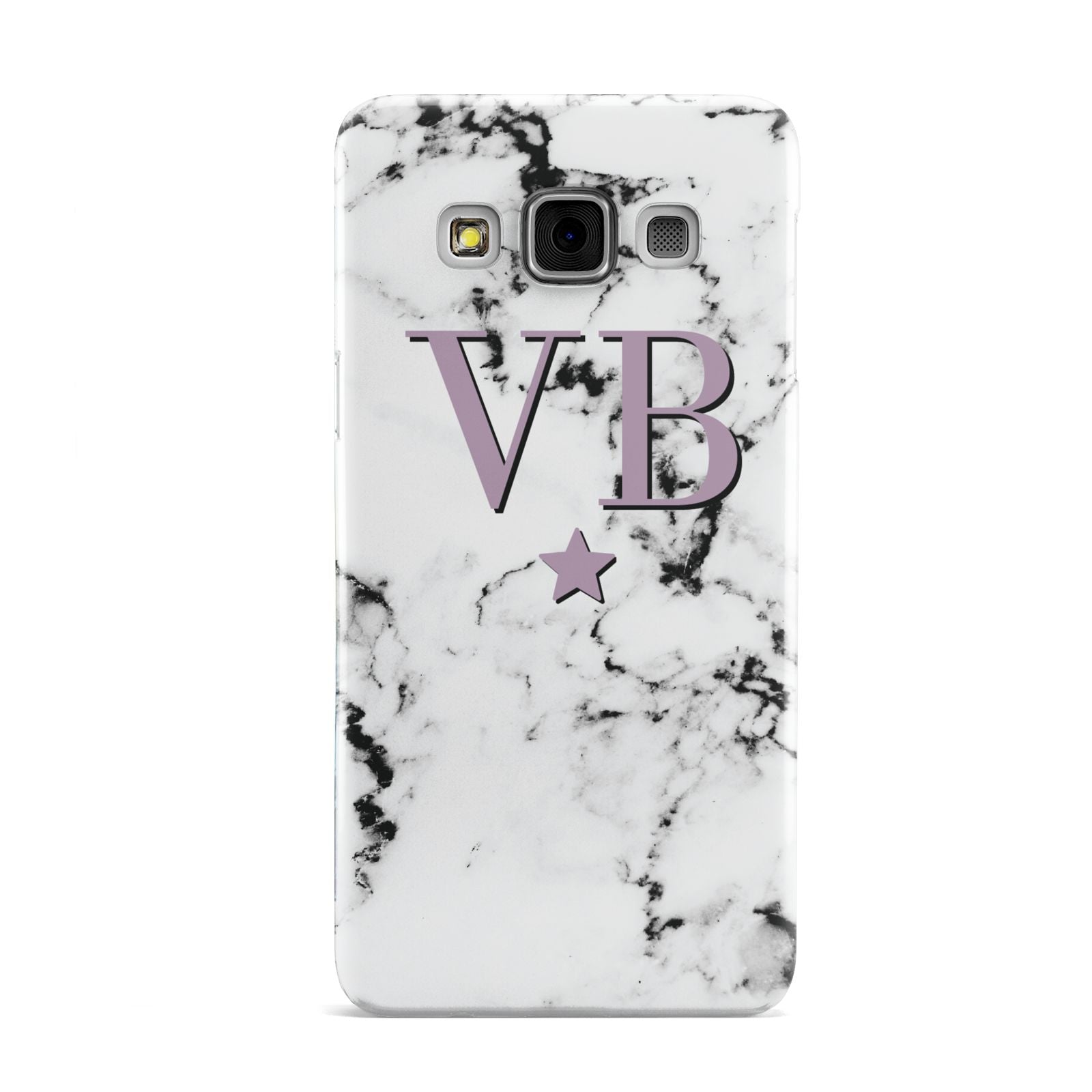 Personalised Star With Monogram Marble Samsung Galaxy A3 Case