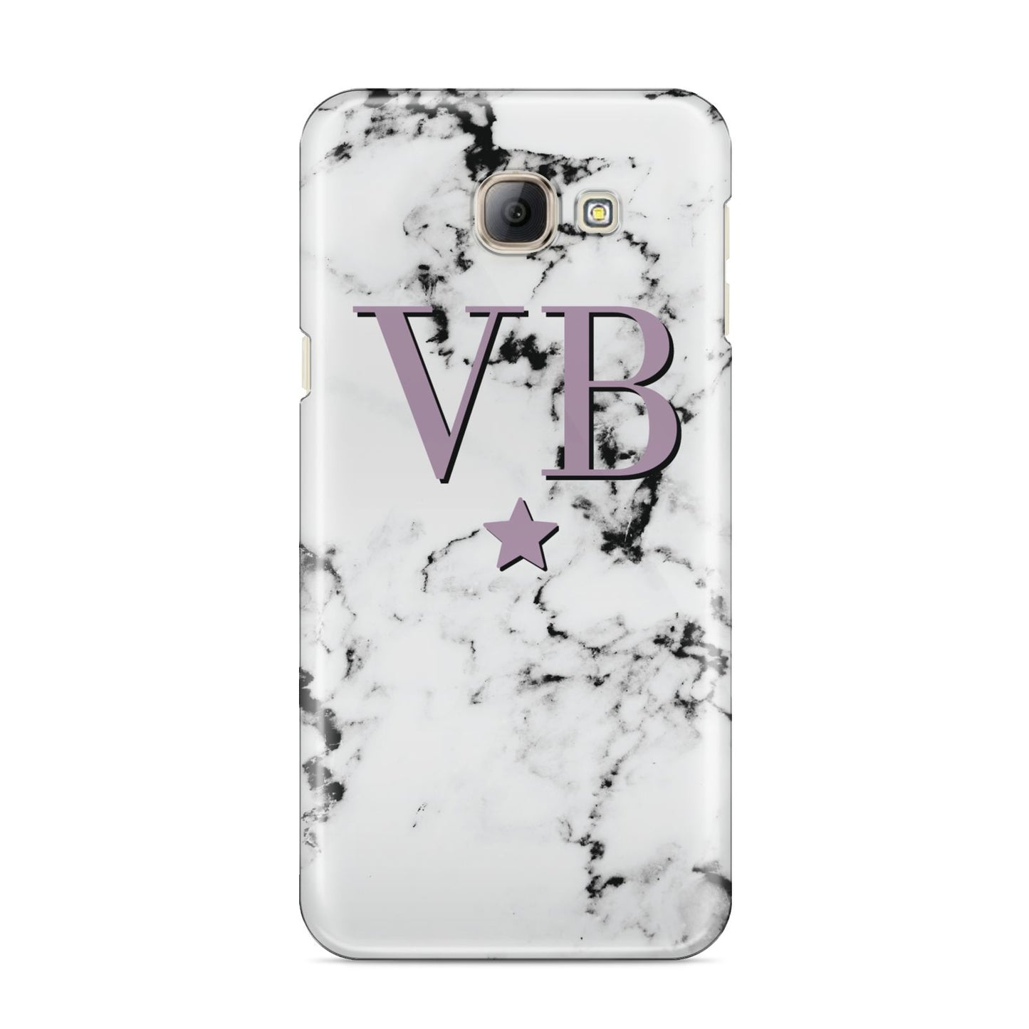 Personalised Star With Monogram Marble Samsung Galaxy A8 2016 Case