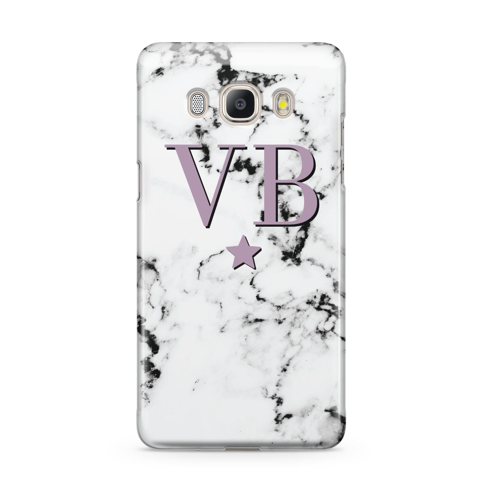 Personalised Star With Monogram Marble Samsung Galaxy J5 2016 Case