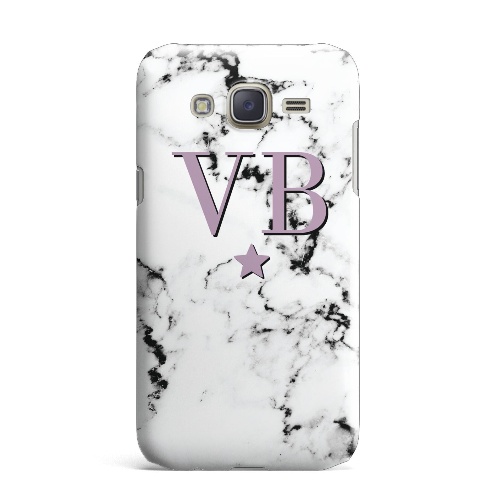 Personalised Star With Monogram Marble Samsung Galaxy J7 Case