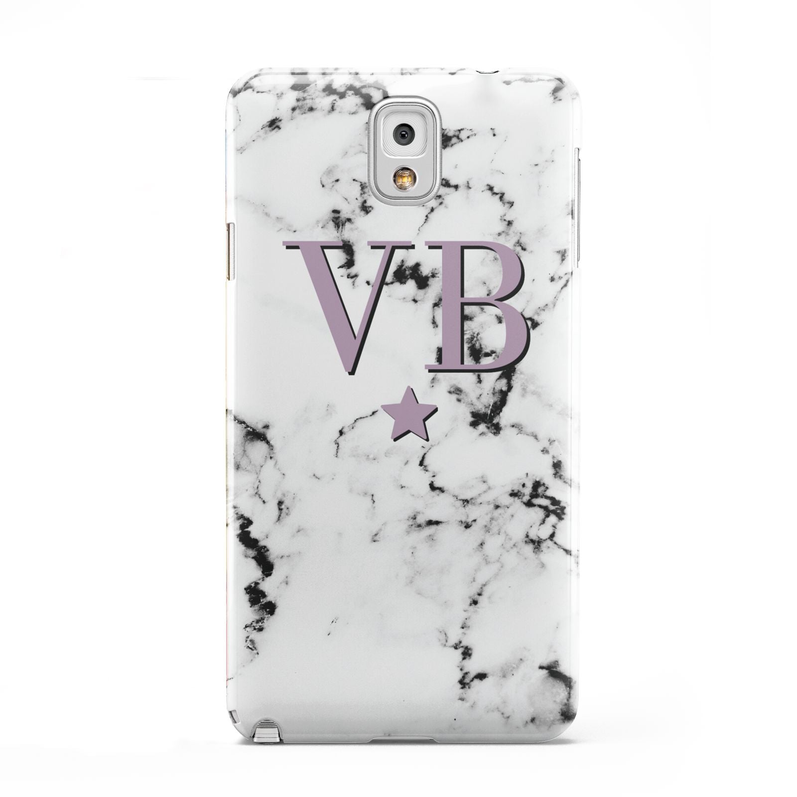 Personalised Star With Monogram Marble Samsung Galaxy Note 3 Case
