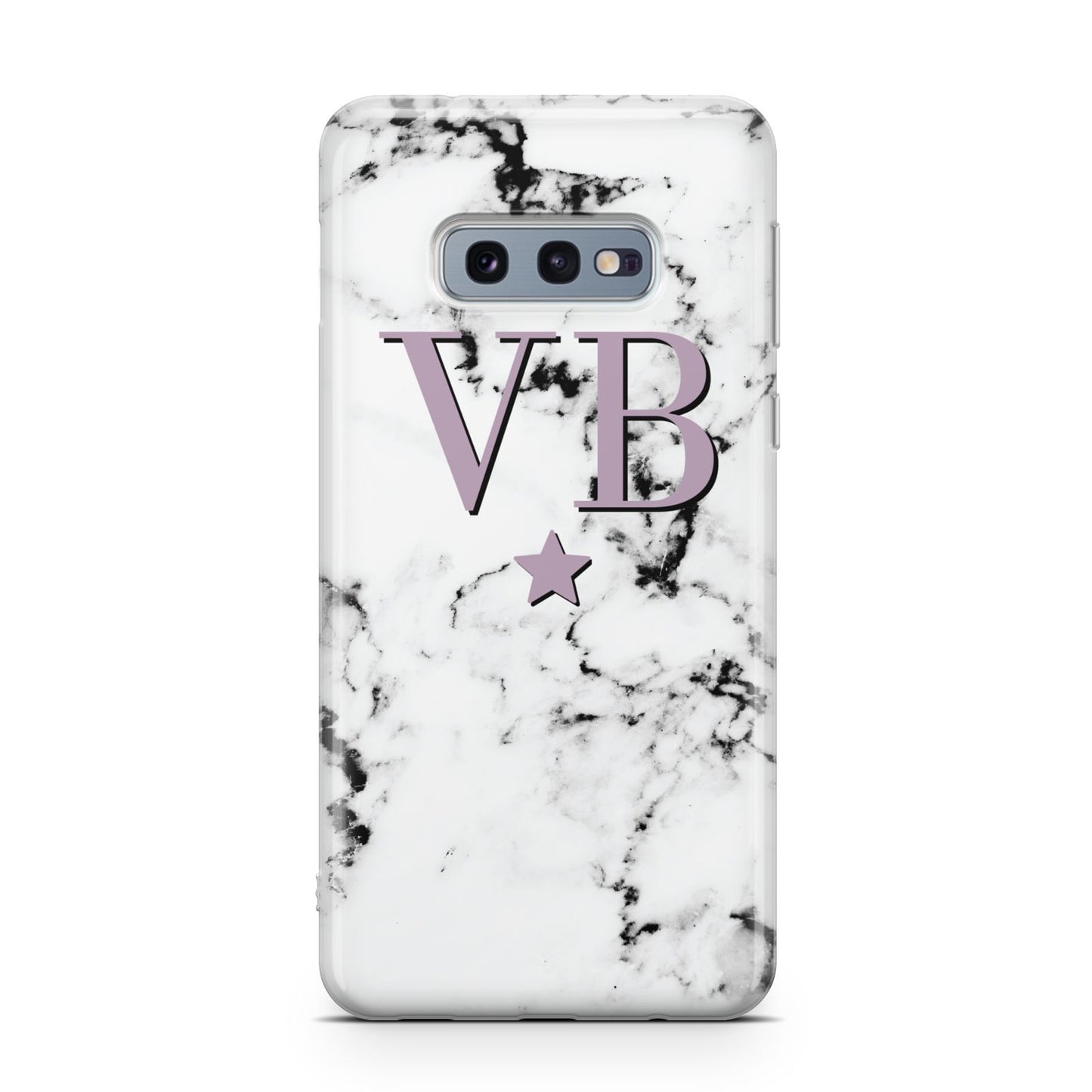Personalised Star With Monogram Marble Samsung Galaxy S10E Case