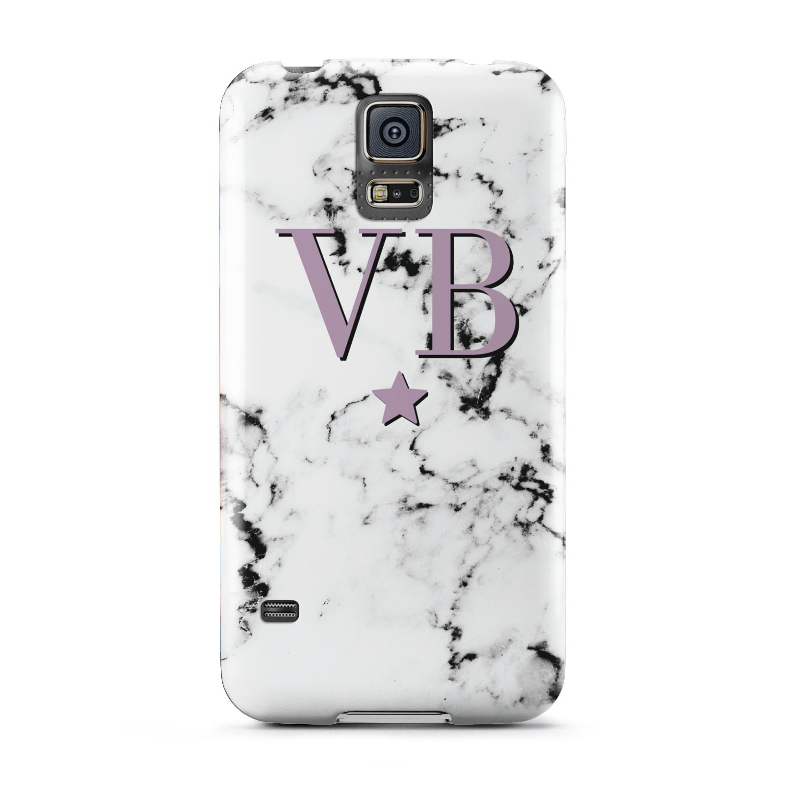 Personalised Star With Monogram Marble Samsung Galaxy S5 Case