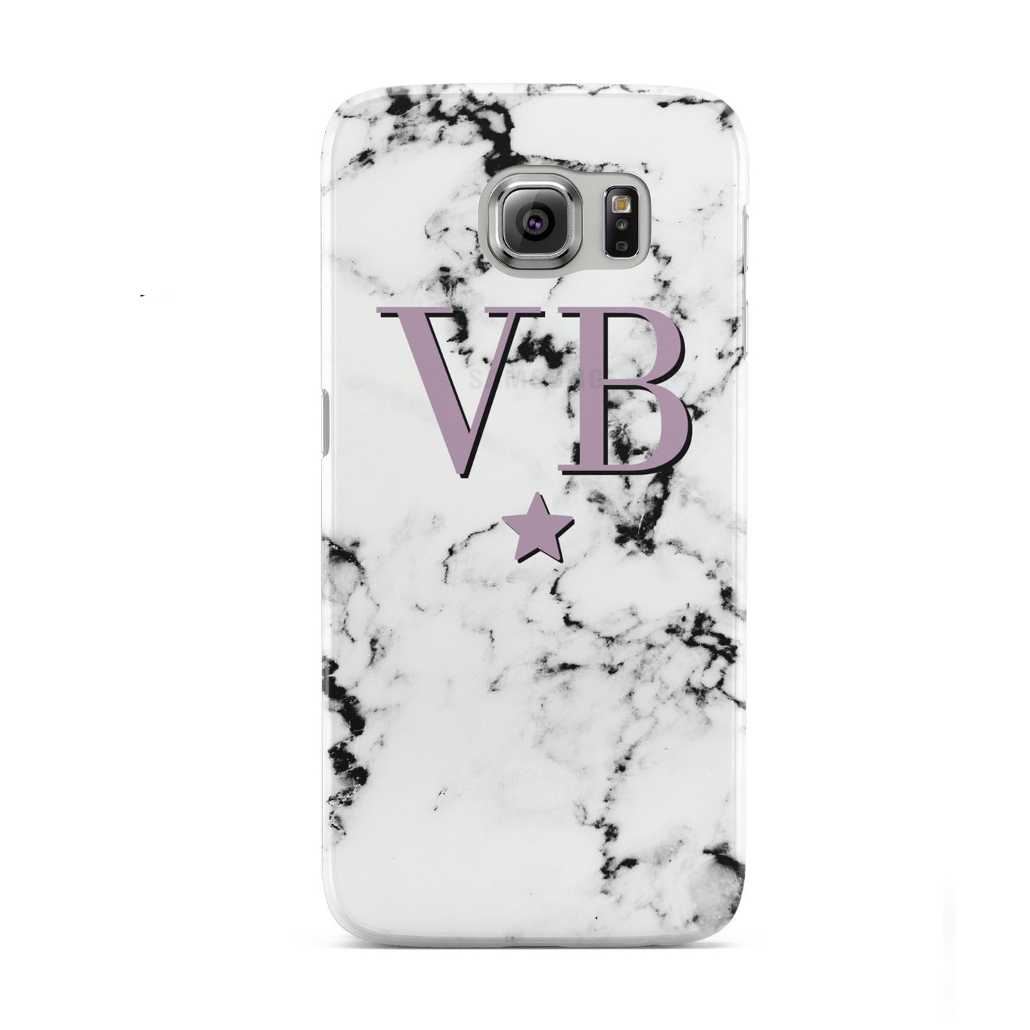 Personalised Star With Monogram Marble Samsung Galaxy S6 Case