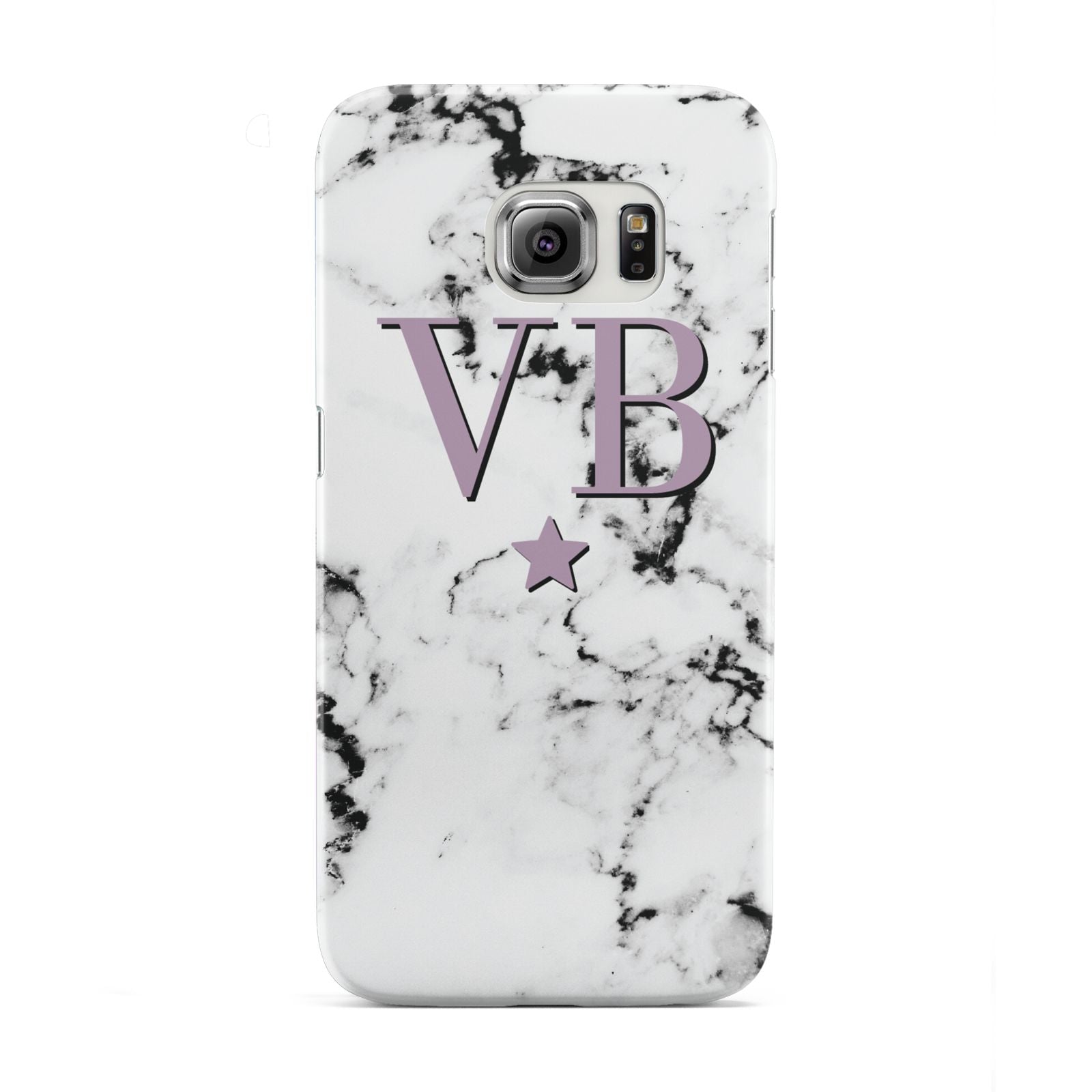 Personalised Star With Monogram Marble Samsung Galaxy S6 Edge Case