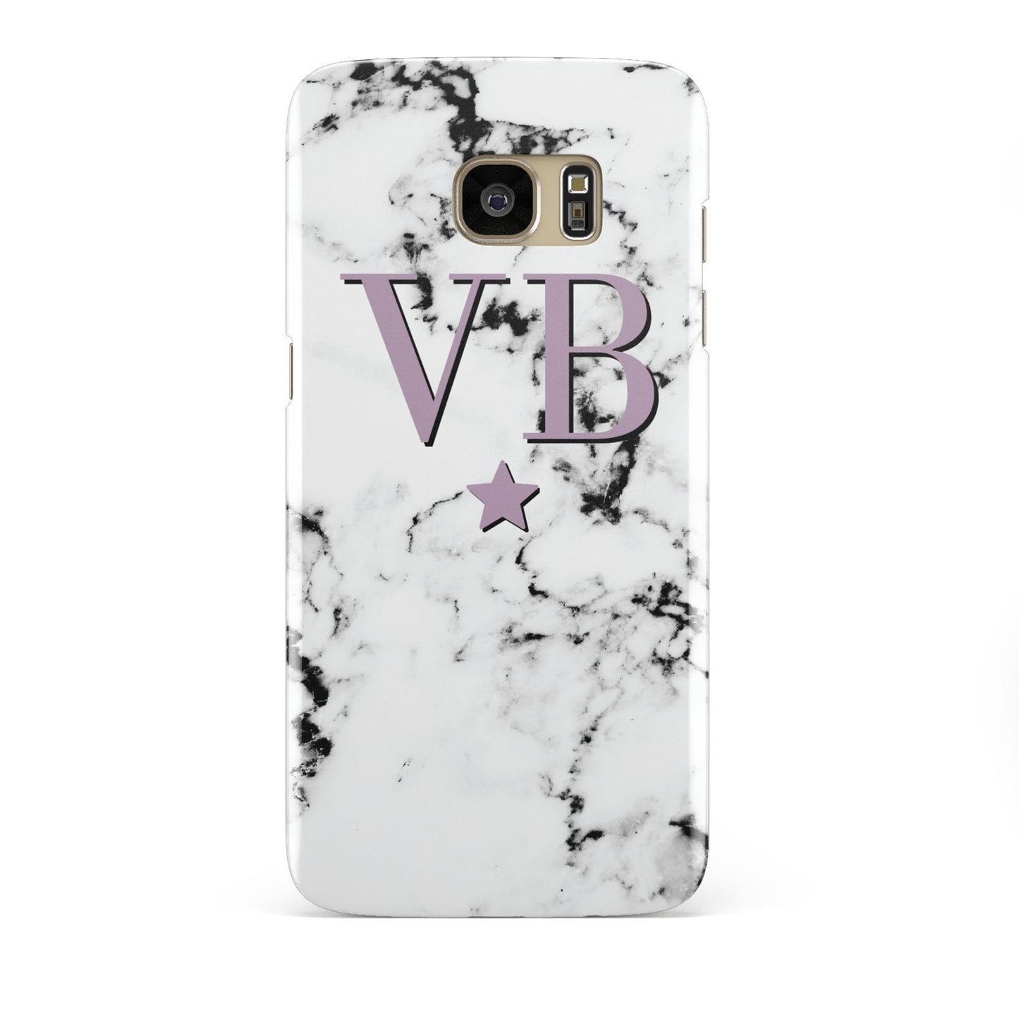 Personalised Star With Monogram Marble Samsung Galaxy S7 Edge Case