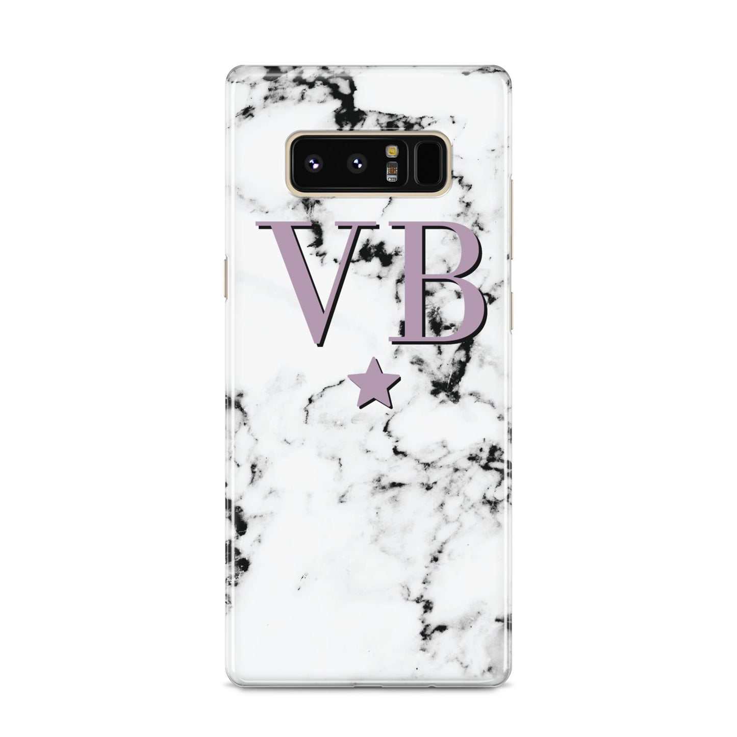 Personalised Star With Monogram Marble Samsung Galaxy S8 Case