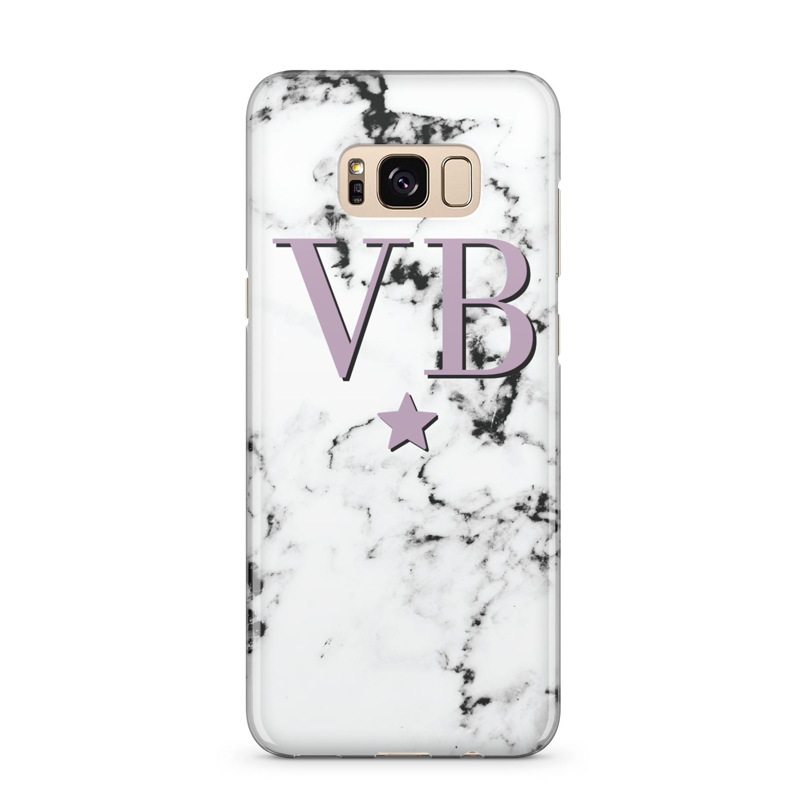 Personalised Star With Monogram Marble Samsung Galaxy S8 Plus Case