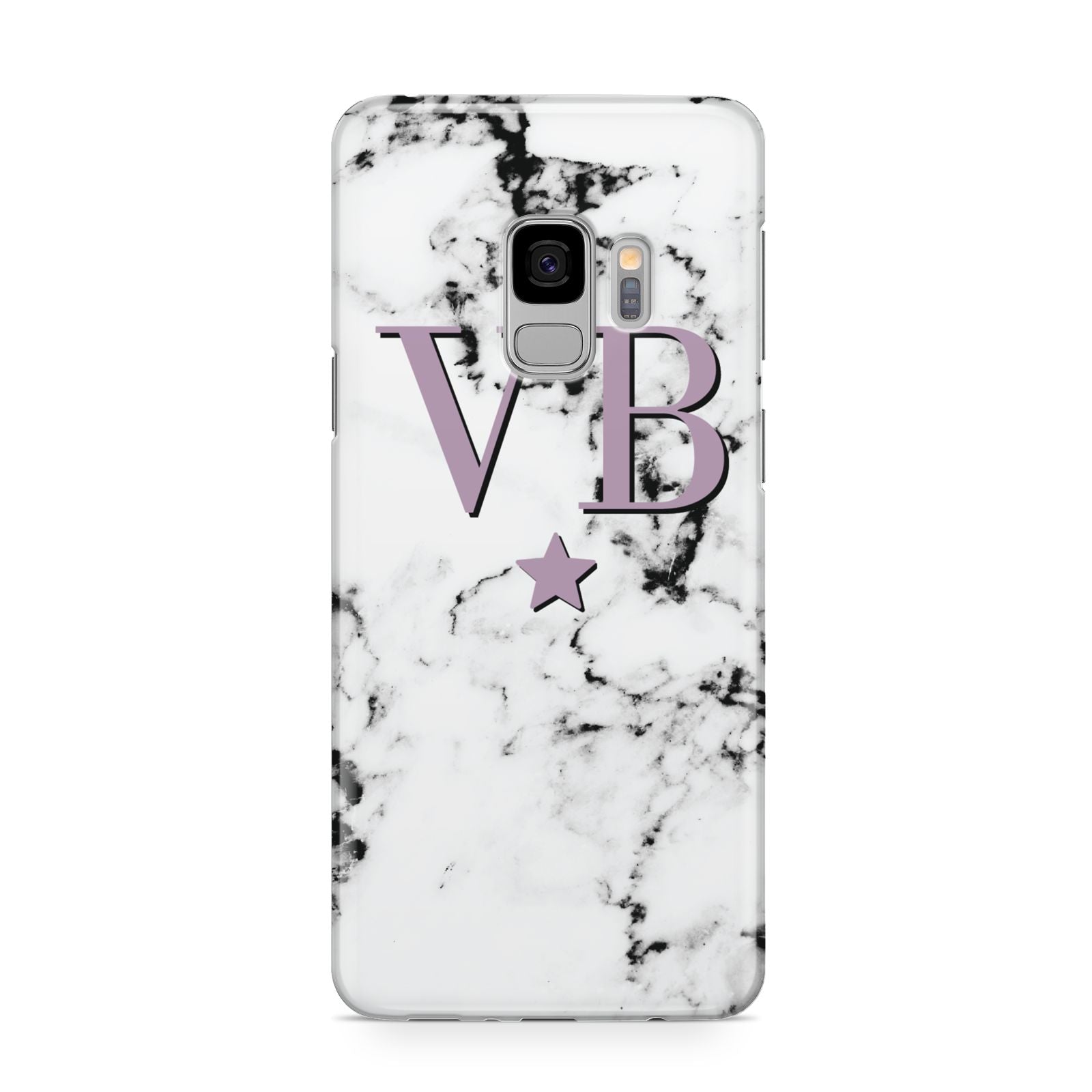 Personalised Star With Monogram Marble Samsung Galaxy S9 Case