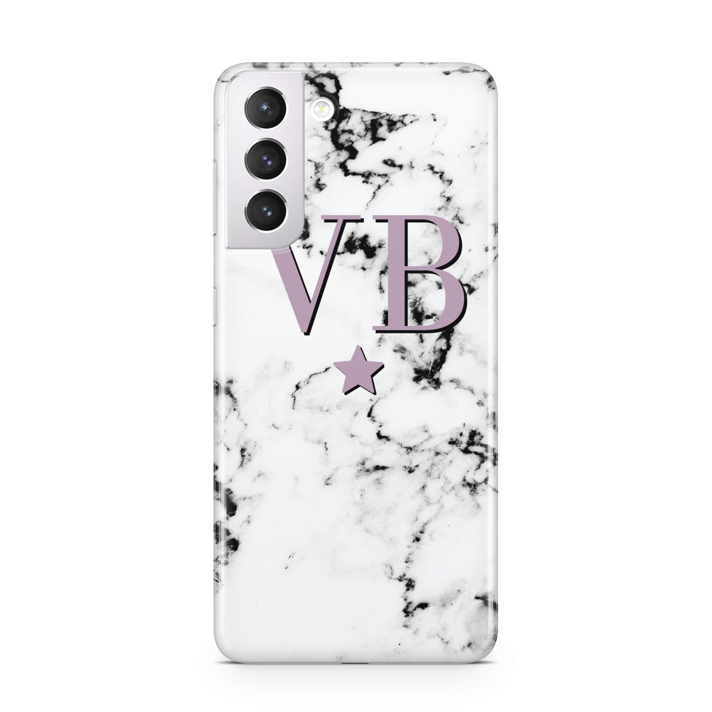 Personalised Star With Monogram Marble Samsung S21 Case