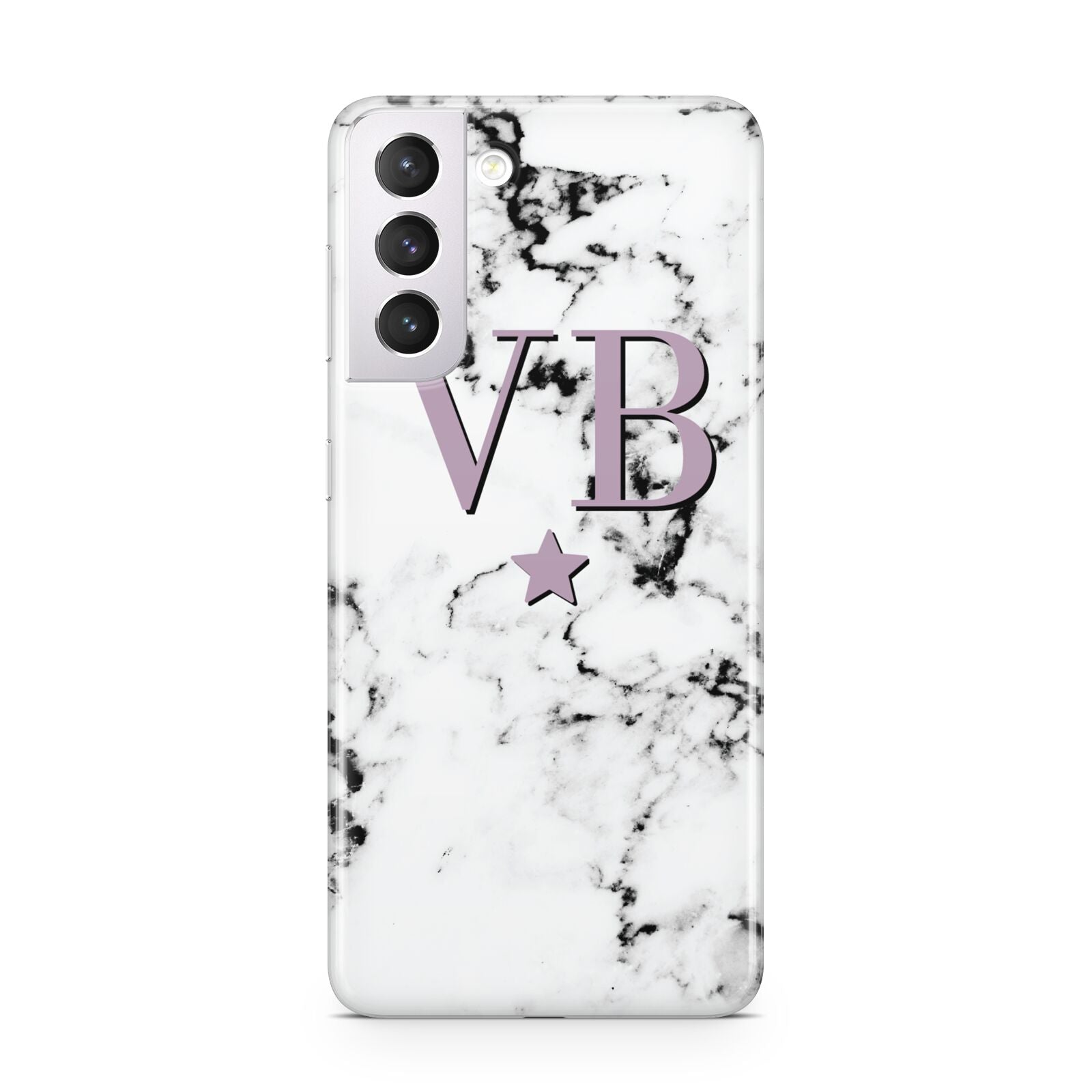 Personalised Star With Monogram Marble Samsung S21 Case