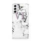 Personalised Star With Monogram Marble Samsung S21 Plus Case