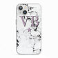 Personalised Star With Monogram Marble iPhone 13 TPU Impact Case with White Edges