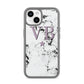 Personalised Star With Monogram Marble iPhone 14 Clear Tough Case Starlight