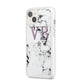Personalised Star With Monogram Marble iPhone 14 Plus Clear Tough Case Starlight Angled Image