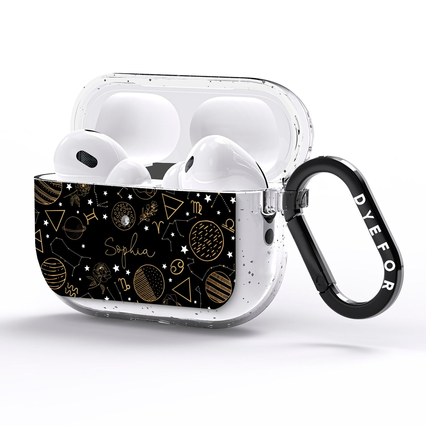 Personalised Stargazer AirPods Pro Glitter Case Side Image
