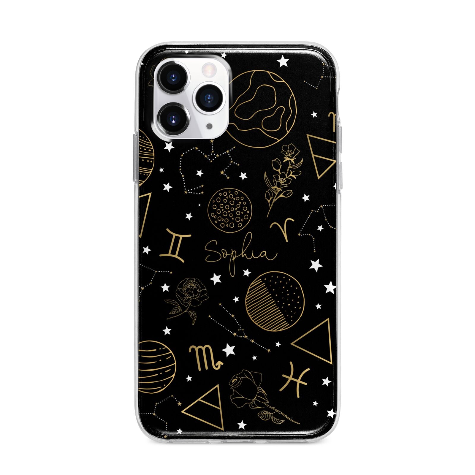 Personalised Stargazer Apple iPhone 11 Pro Max in Silver with Bumper Case