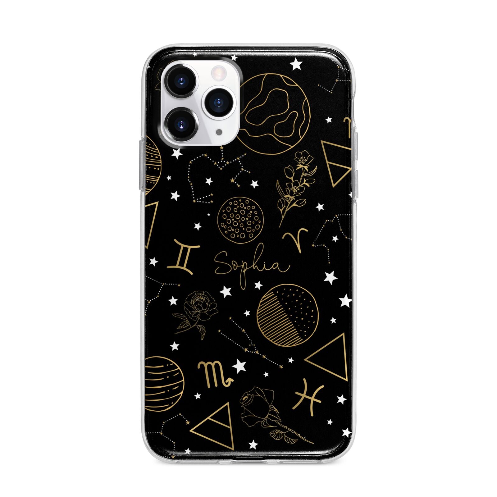 Personalised Stargazer Apple iPhone 11 Pro in Silver with Bumper Case