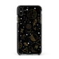 Personalised Stargazer Apple iPhone Xs Max Impact Case Black Edge on Black Phone