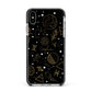 Personalised Stargazer Apple iPhone Xs Max Impact Case Black Edge on Silver Phone