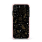 Personalised Stargazer Apple iPhone Xs Max Impact Case Pink Edge on Black Phone