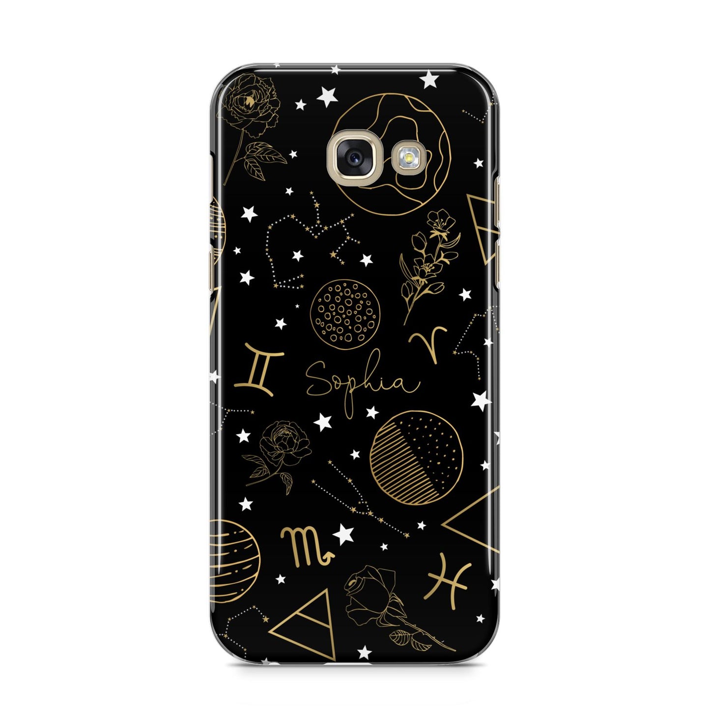 Personalised Stargazer Samsung Galaxy A5 2017 Case on gold phone