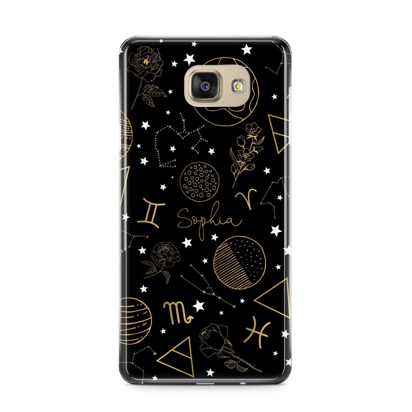Personalised Stargazer Samsung Galaxy A9 2016 Case on gold phone