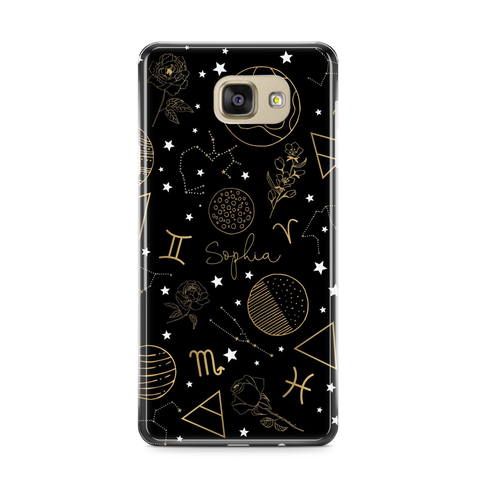 Personalised Stargazer Samsung Galaxy A9 2016 Case on gold phone