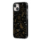 Personalised Stargazer iPhone 14 Black Impact Case Side Angle on Silver phone
