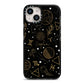 Personalised Stargazer iPhone 14 Black Impact Case on Silver phone