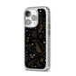 Personalised Stargazer iPhone 14 Pro Glitter Tough Case Silver Angled Image