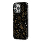 Personalised Stargazer iPhone 14 Pro Max Black Impact Case Side Angle on Silver phone