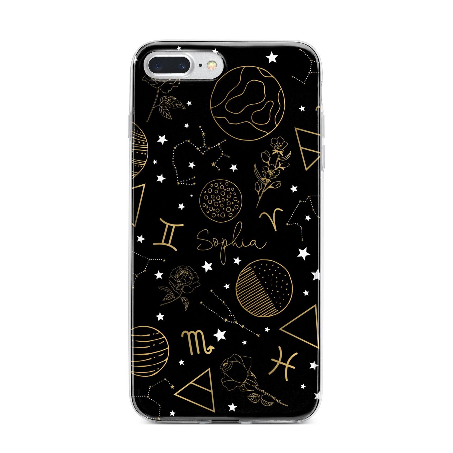 Personalised Stargazer iPhone 7 Plus Bumper Case on Silver iPhone