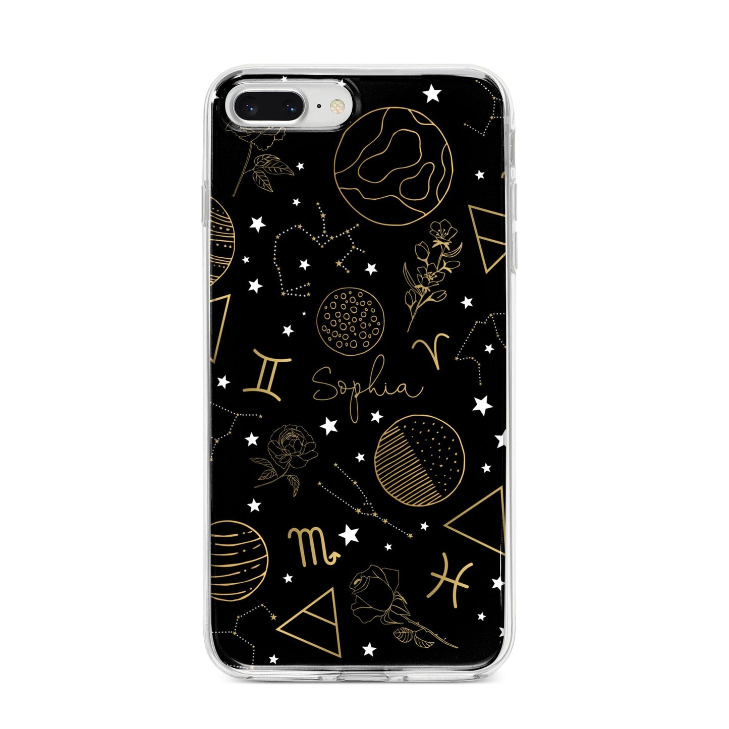 Personalised Stargazer iPhone 8 Plus Bumper Case on Silver iPhone