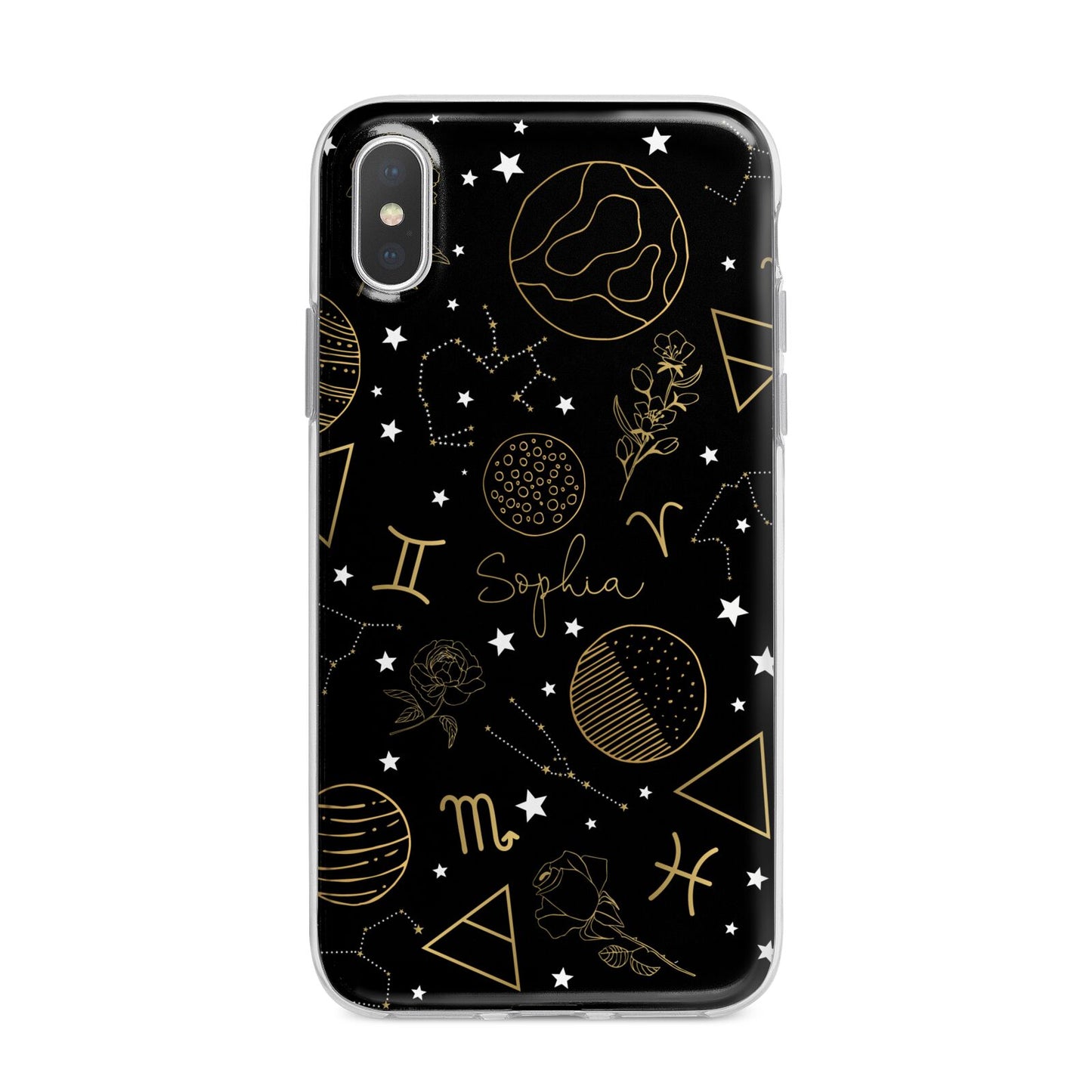 Personalised Stargazer iPhone X Bumper Case on Silver iPhone Alternative Image 1