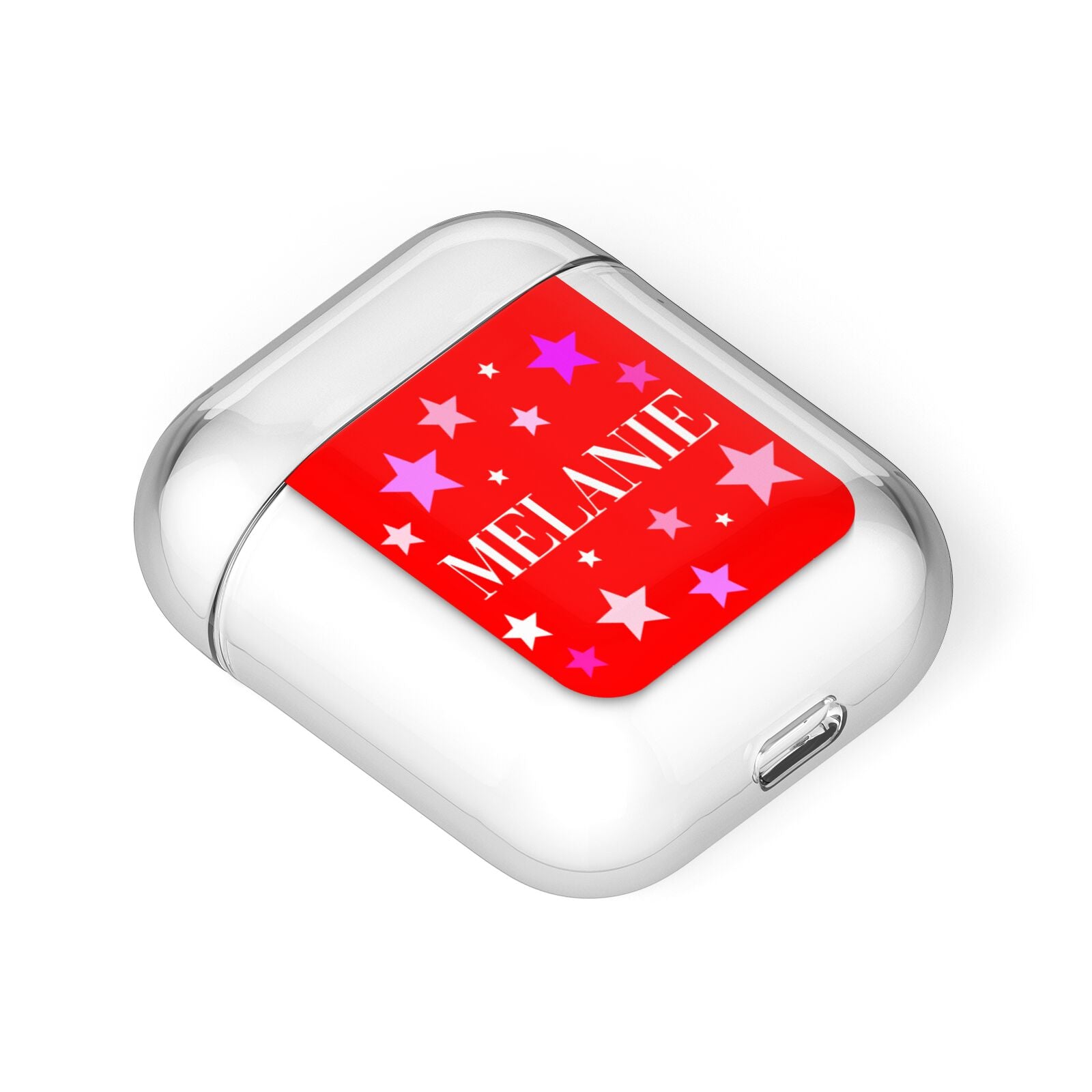 Personalised Stars AirPods Case Laid Flat