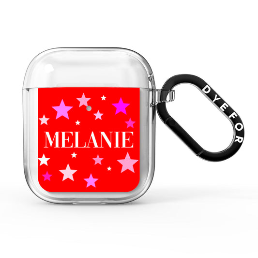 Personalised Stars AirPods Clear Case