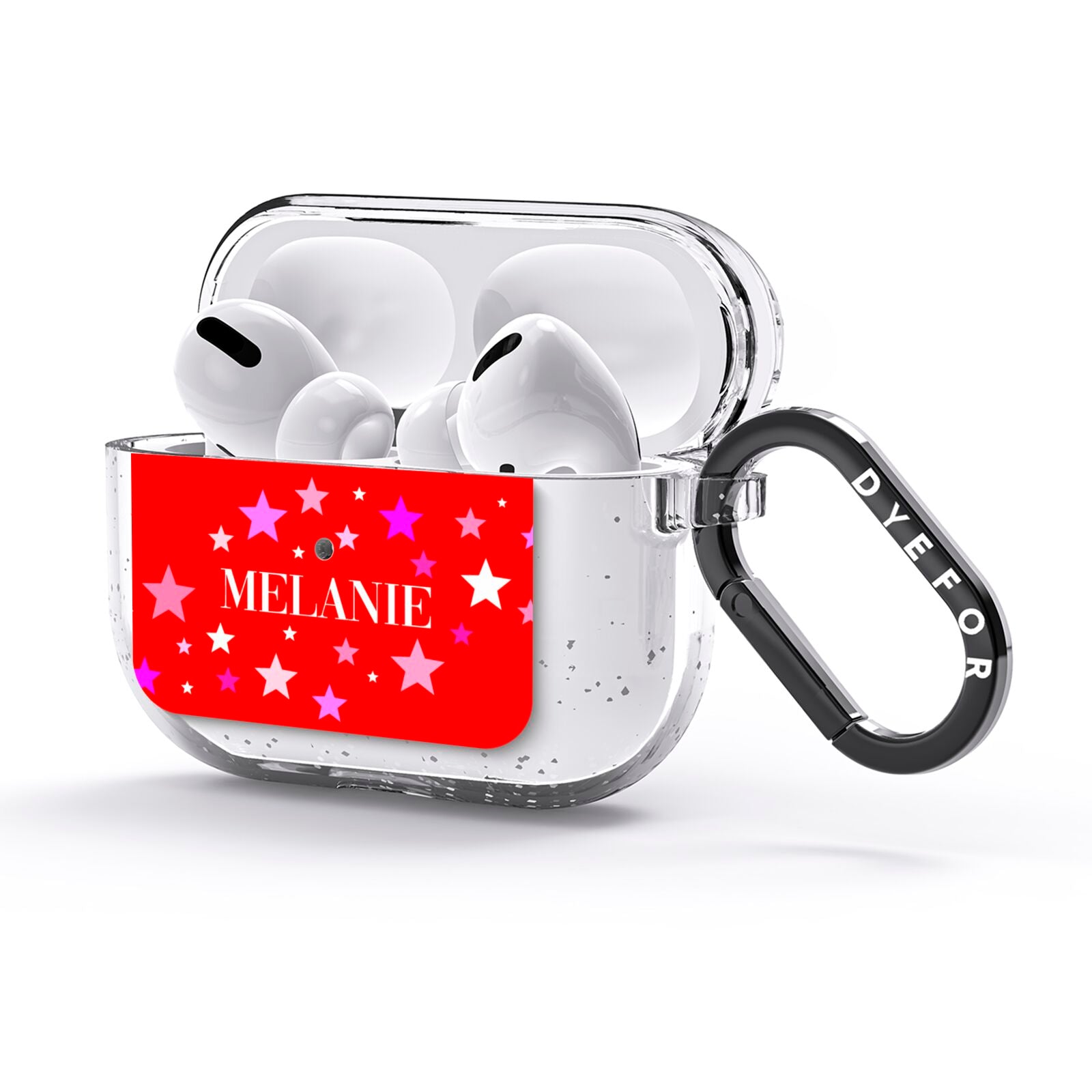 Personalised Stars AirPods Glitter Case 3rd Gen Side Image