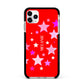 Personalised Stars Apple iPhone 11 Pro Max in Silver with Black Impact Case