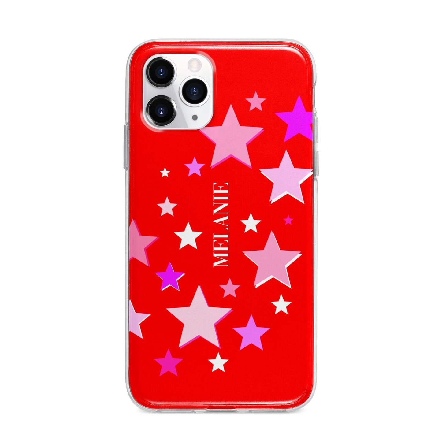 Personalised Stars Apple iPhone 11 Pro in Silver with Bumper Case