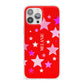 Personalised Stars iPhone 13 Pro Max Clear Bumper Case