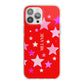 Personalised Stars iPhone 13 Pro Max TPU Impact Case with Pink Edges