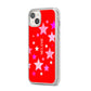 Personalised Stars iPhone 14 Plus Clear Tough Case Starlight Angled Image