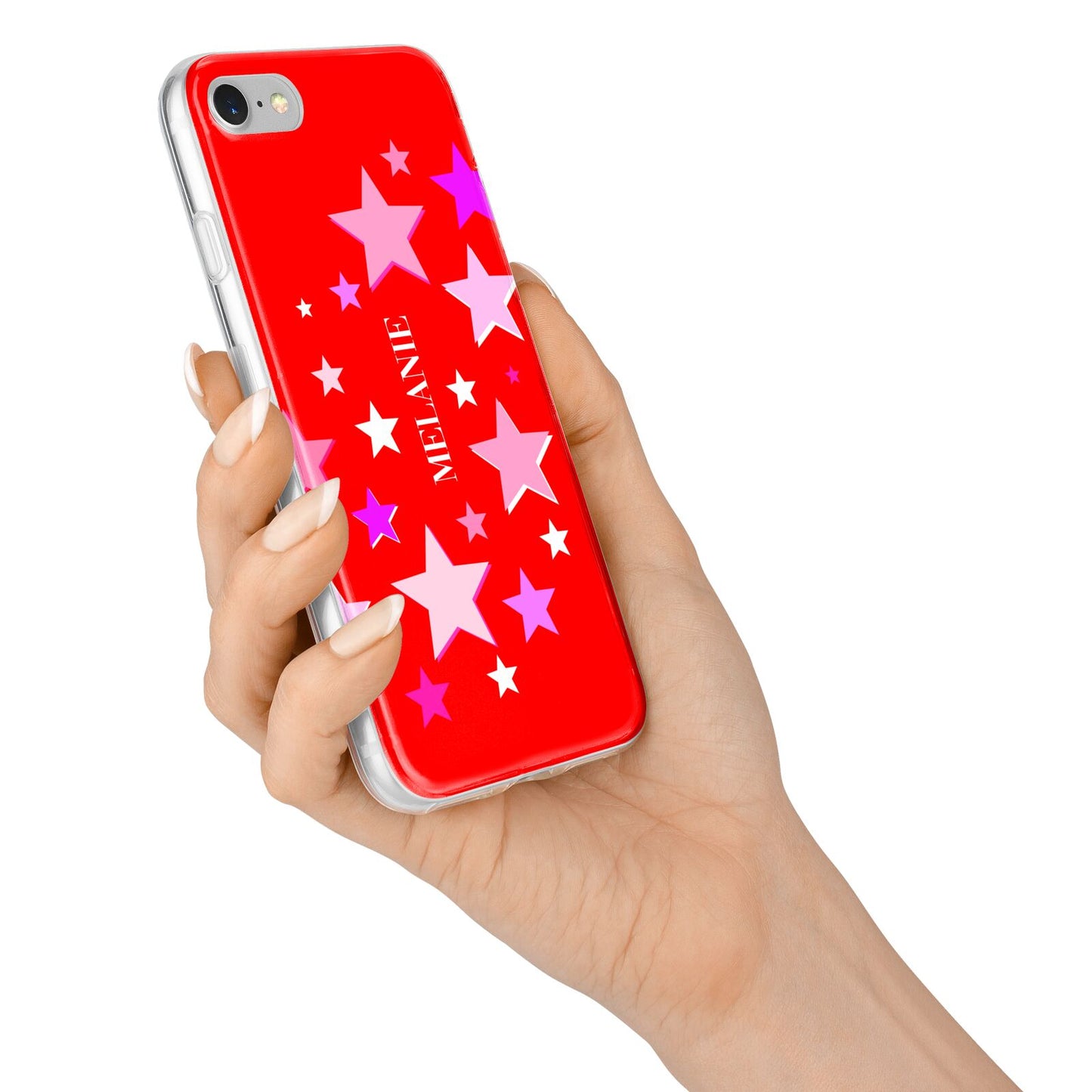 Personalised Stars iPhone 7 Bumper Case on Silver iPhone Alternative Image